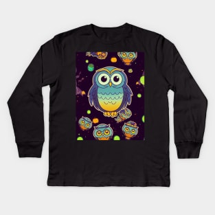 Owl Halloween Cute Kids Long Sleeve T-Shirt